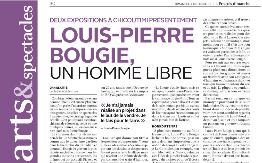 Louis-Pierre Bougie, un homme libre