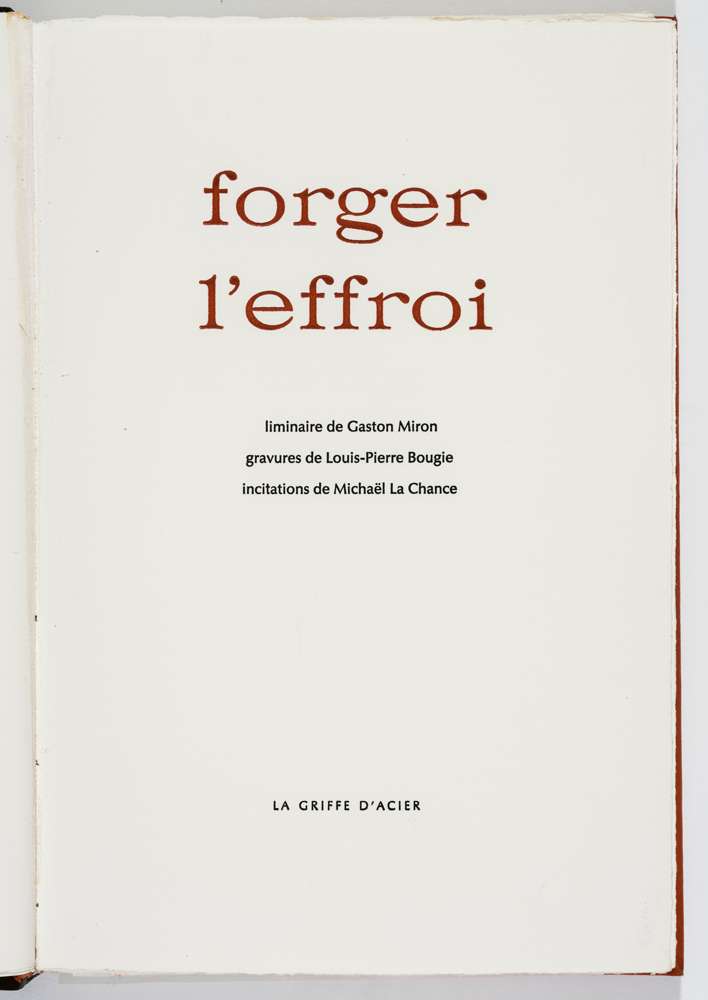 Forger l’Effroi (1987)